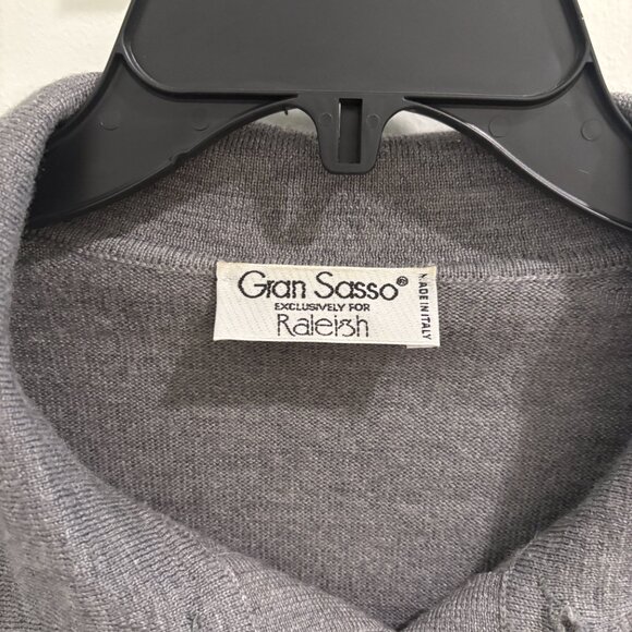 Gran Sasso Men's L Henley Sweater 3-Button Wool/Cashmere Blend - Picture 2 of 4